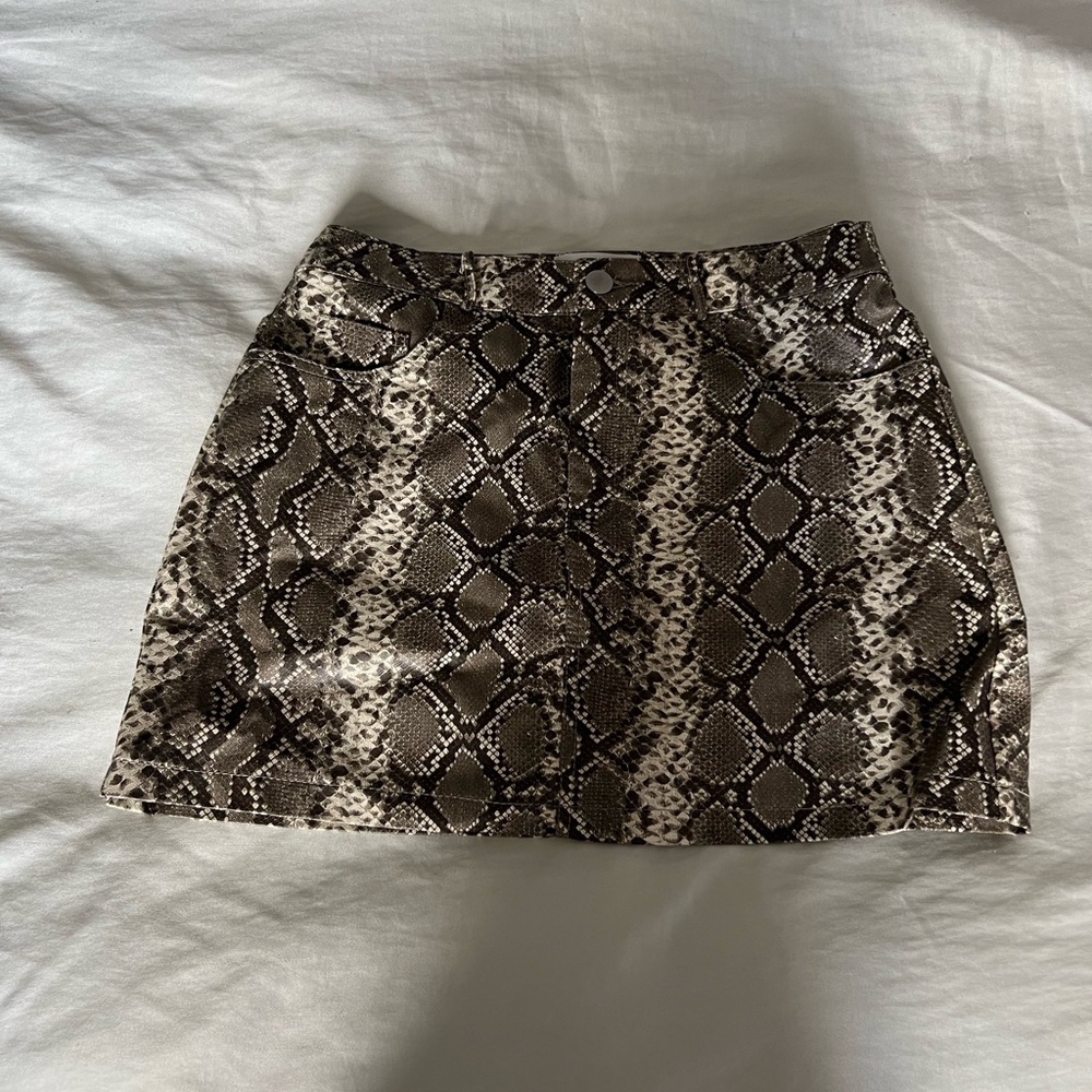 Snake print skirt